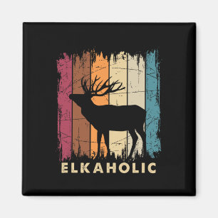 Wildlife Buck Elk Hunting Hunter Deer Silhouette E Magnet
