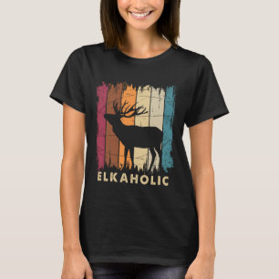 Wildlife Buck Elk Hunting Hunter Deer Silhouette E T-Shirt