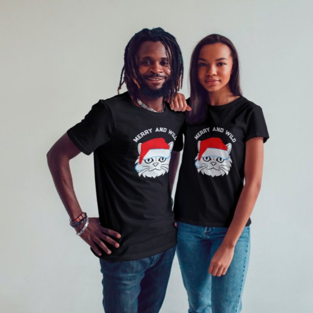 Wildlife Cat Santa Claus Christmas T-Shirt (Creator Uploaded)