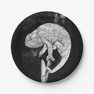 Wildlife Chameleon Paper Plate