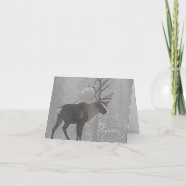 Wildlife Christmas Card with Moose (Front)