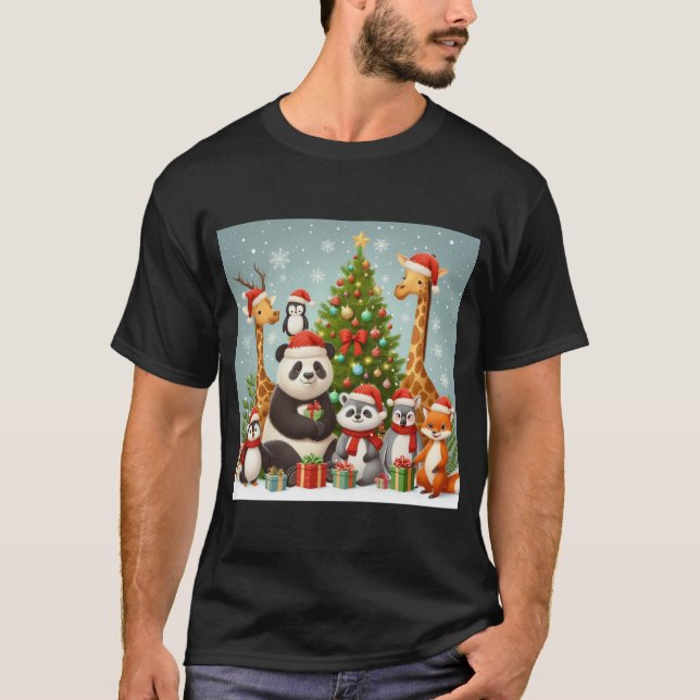 Wildlife Christmas T-Shirt (Front)