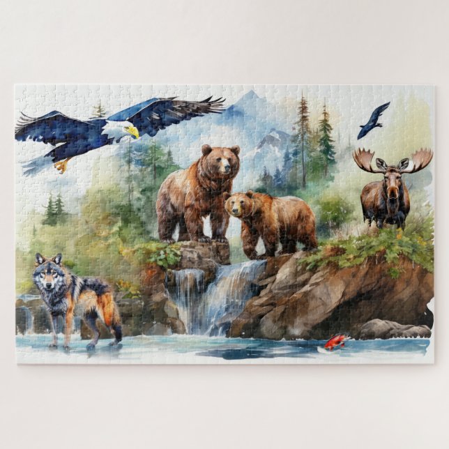 Wildlife Collage Jigsaw Puzzle (Horizontal)
