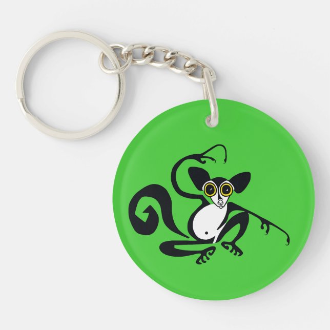 Wildlife- Cool AYE-AYE -Primate - lemur Key Ring (Front)