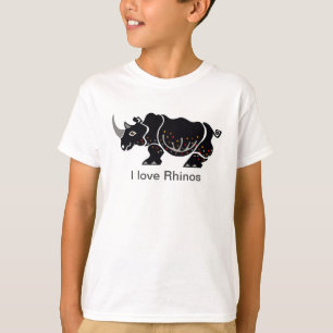 Wildlife Cool I love RHINOS - Nature- Boys T-Shirt