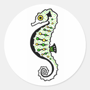 Wildlife  Cute SEAHORSE- Endangered - Conservation Classic Round Sticker