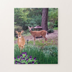 Wildlife Doe Deer Photo Collage Jigsaw Puzzle