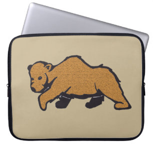 Wildlife Drawing Brown Bear Laptop Sleeve