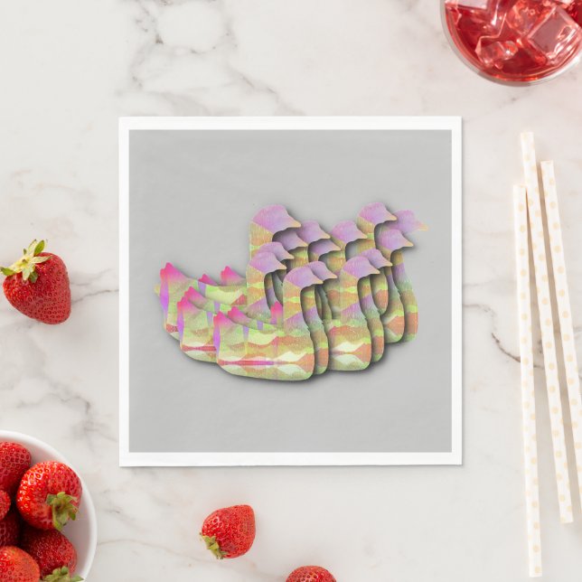 Wildlife Ducks In A Flock  Napkin (Insitu)