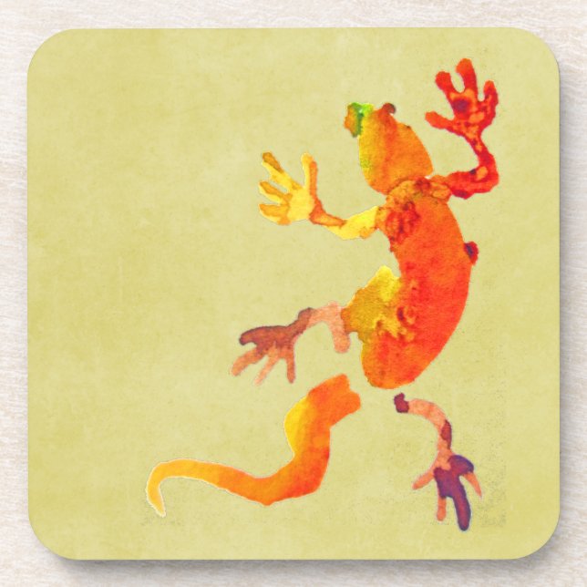 Wildlife eco gecko lizard reptile coaster (Front)