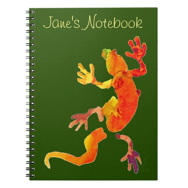 Wildlife eco gecko lizard reptile notebook (Front)