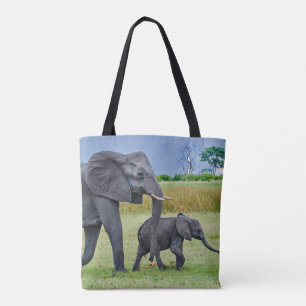 Wildlife Elephant Calf Photo Tote Bag