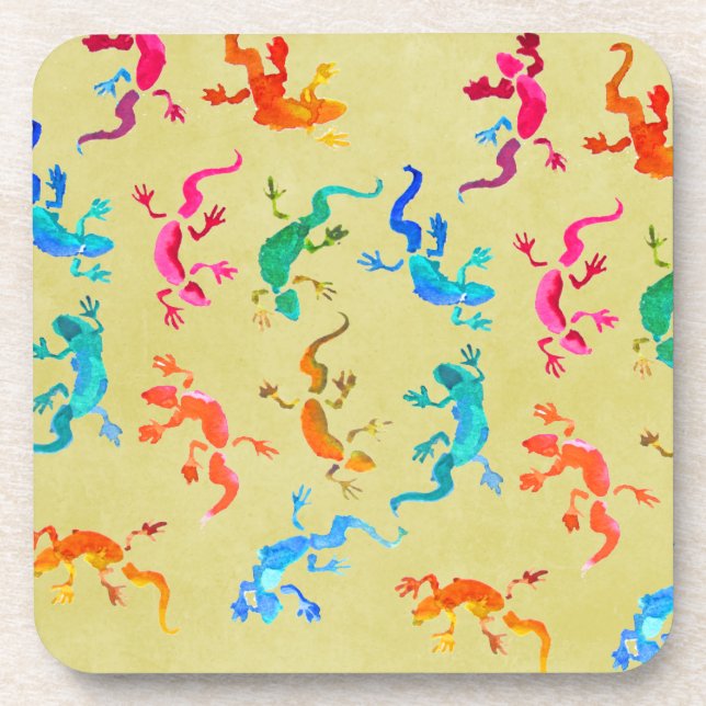 Wildlife gecko reptile eco nature coaster (Front)