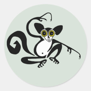 Wildlife  - Graphic AYE-AYE  - Primate - Lemur Classic Round Sticker