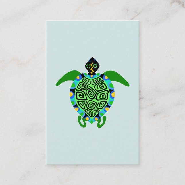 Wildlife - Graphic Sea TURTLE - Nature-Sea spray - Business Card (Front)