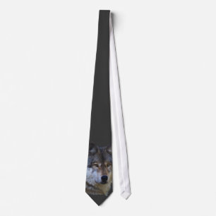 Wildlife Grey Wolf Animal-lover design Tie
