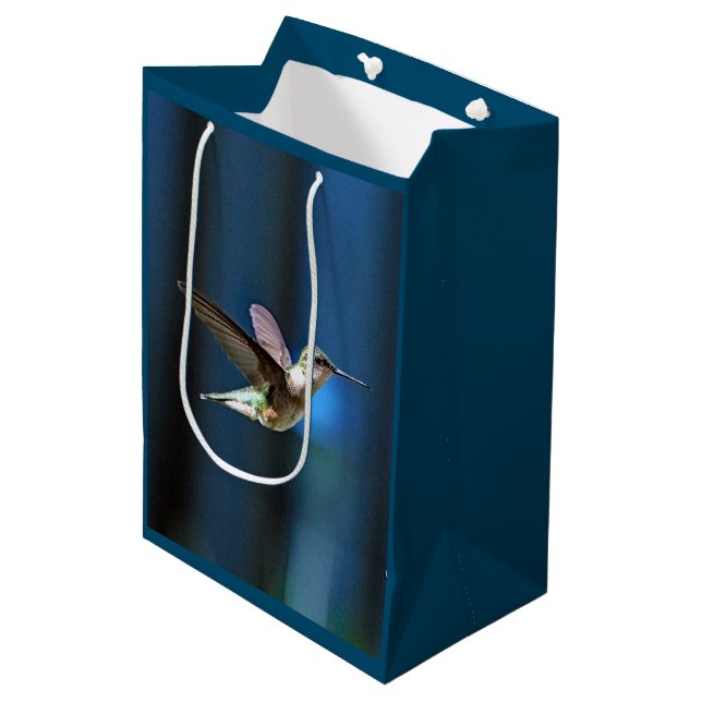 Wildlife Hummingbird Photo Medium Gift Bag (Front Angled)