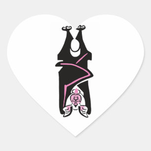 Wildlife -I love BATS- Animal lover - Nature - Heart Sticker