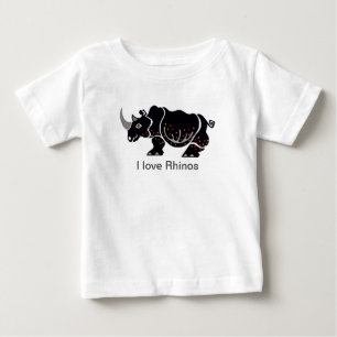 Wildlife - I love RHINOS - Animal lover - Nature Baby T-Shirt
