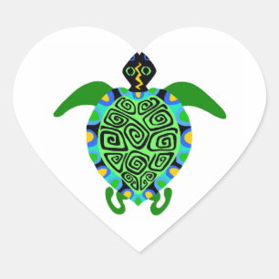 Wildlife - I love Sea TURTLES - Animal activist - Heart Sticker
