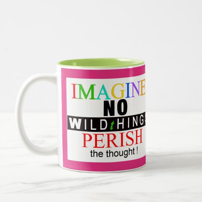Wildlife - IMAGINE -Endangered animals -  Two-Tone Coffee Mug (Left)