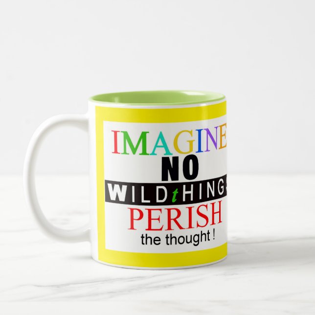 Wildlife - IMAGINE -Endangered animals -  Two-Tone Coffee Mug (Left)