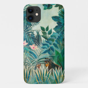 Wildlife in Tropical Jungle Painting iPhone 11 Case
