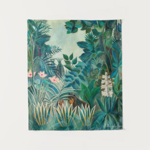 Wildlife in Tropical Jungle Painting Tapestry