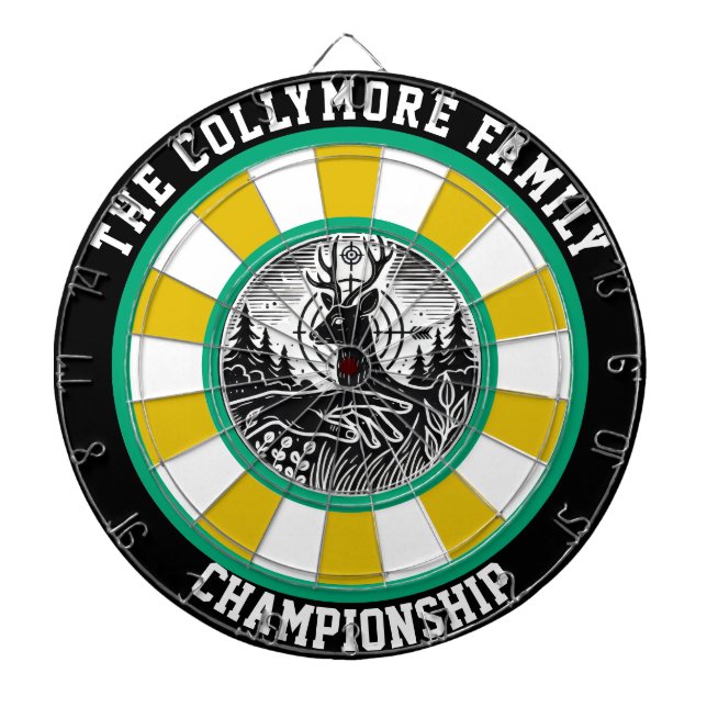 Wildlife-Inspired Deer Target Design Dartboard (Front)