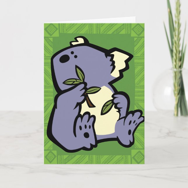 Wildlife Koala Puzzle Greeting Card (Front)