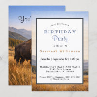 Wildlife Landscape American Bison Birthday