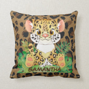 Wildlife leopard Baby Cushion