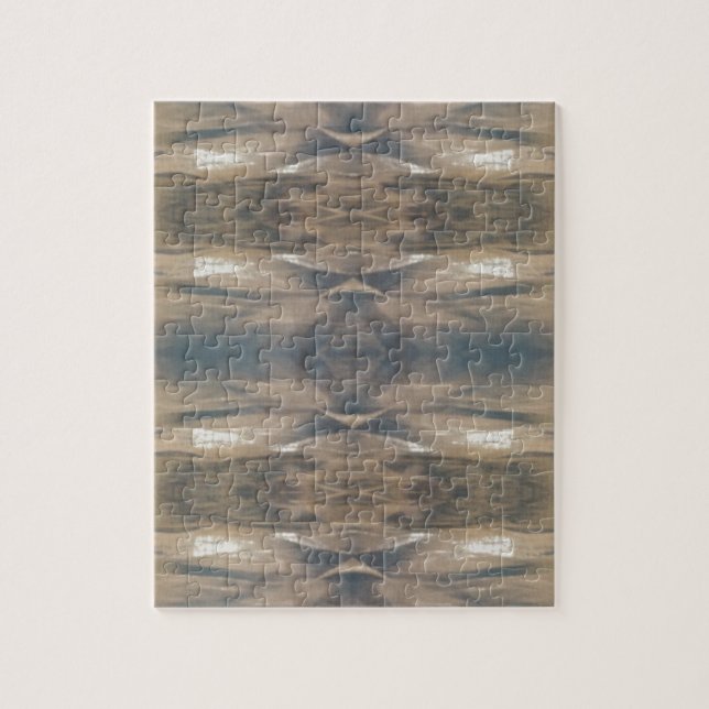 Wildlife Leopard Wild Animal Pattern Brown Black Jigsaw Puzzle (Vertical)