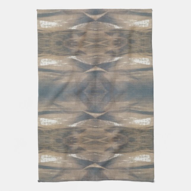 Wildlife Leopard Wild Animal Pattern Brown Black Tea Towel (Vertical)