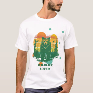 Wildlife Lover Colourful Design T-Shirt