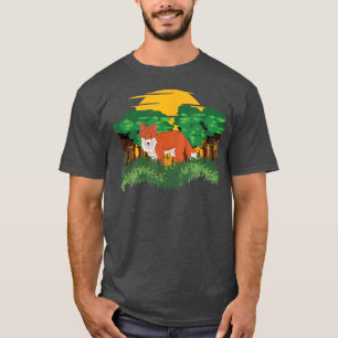 Wildlife Nature Sunset Forest Trees Animal Lover F T-Shirt
