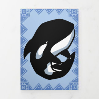 Wildlife Orca Puzzle Greeting Card Trifold