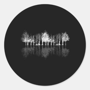 Wildlife Outdoor Trees Wild Nature Reflection Classic Round Sticker