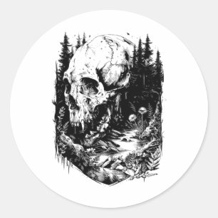 Wildlife Outdoors Nature Retro Forest Classic Round Sticker