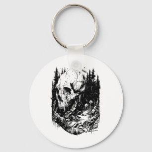Wildlife Outdoors Nature Retro Forest  Key Ring