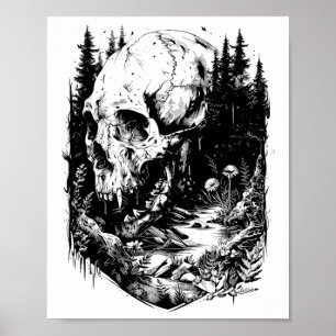 Wildlife Outdoors Nature Retro Forest Poster