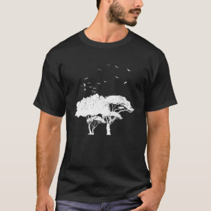 Wildlife Outdoors Nature Trees Flock Of Birds Fore T-Shirt