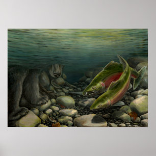 Wildlife Painting Canadian Nature Painting Poster