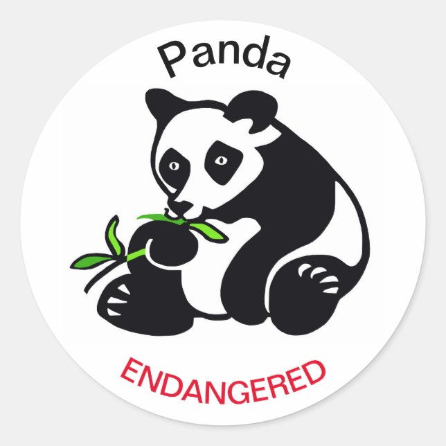  Wildlife -PANDA Bear - Ecology - Conservation Classic Round Sticker (Front)
