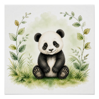 Wildlife Panda Wall Art Nature Poster