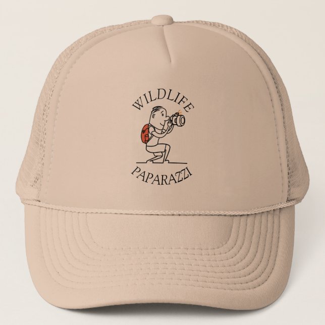 Wildlife Paparazzi -Photographer Trucker Hat (Front)