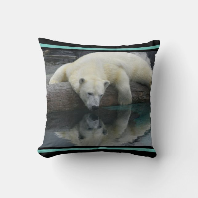 Wildlife Photography Polar Bear Cushion (Front)
