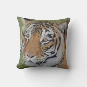 wildlife picture of big cat tiger cushion