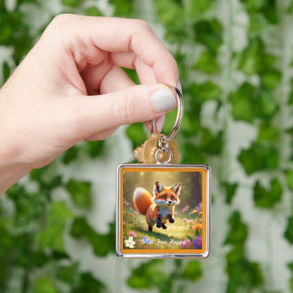 "Wildlife Play Scene" Key Ring