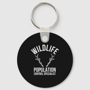 Wildlife Population Control Specialist Deer Huntin Key Ring